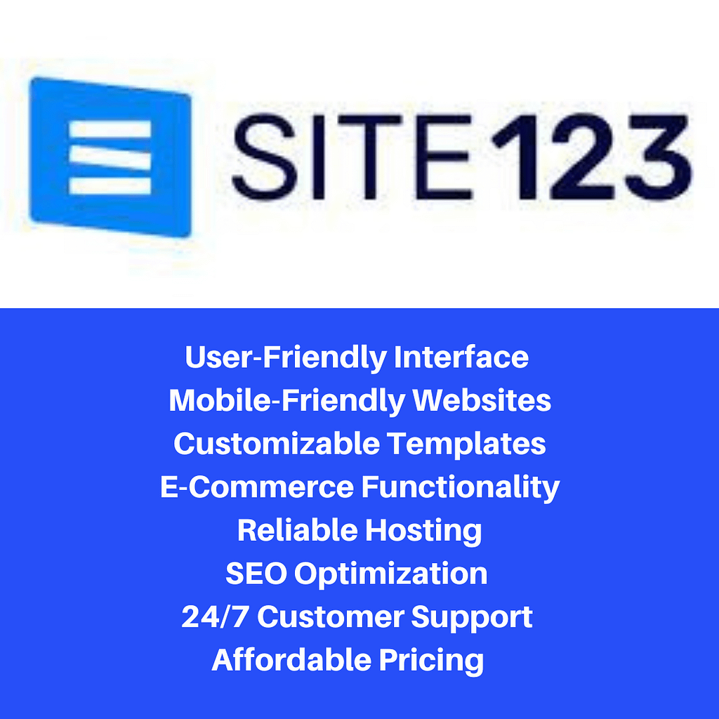 create a website in just a few minutes with site123