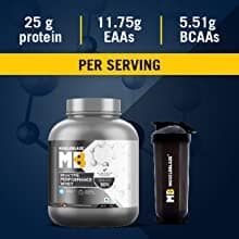 MuscleBlaze Biozyme Performance Whey Protein, (Informed Choice UK, Lab door USA Certified) with Patent Filed EAF® (Triple Chocolate, 1.75 kg / 3.85 lb) 
